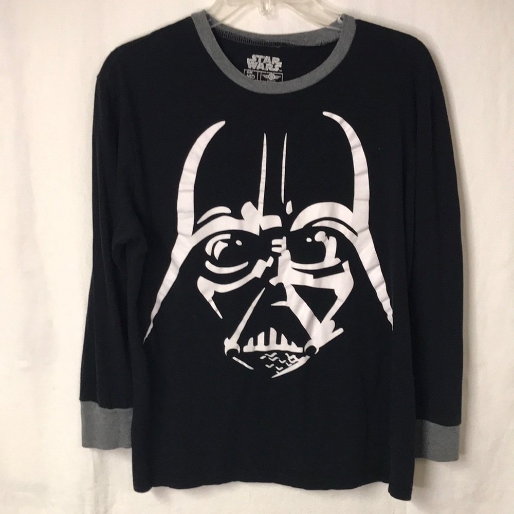 Star Wars Women’s Darth Vader Black Tee Shirt Size Medium Long Sleeves E…